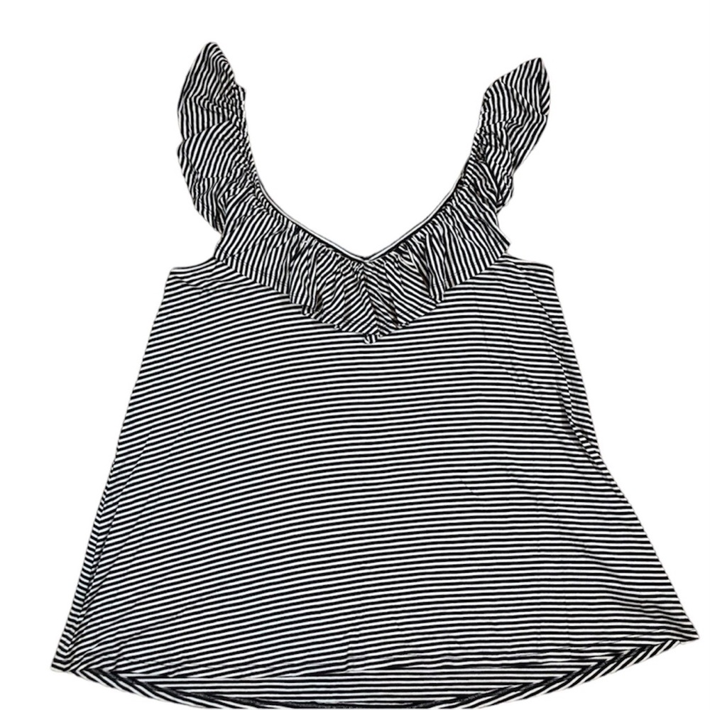 Torrid K Strip Ruffle Tank Top Size 0